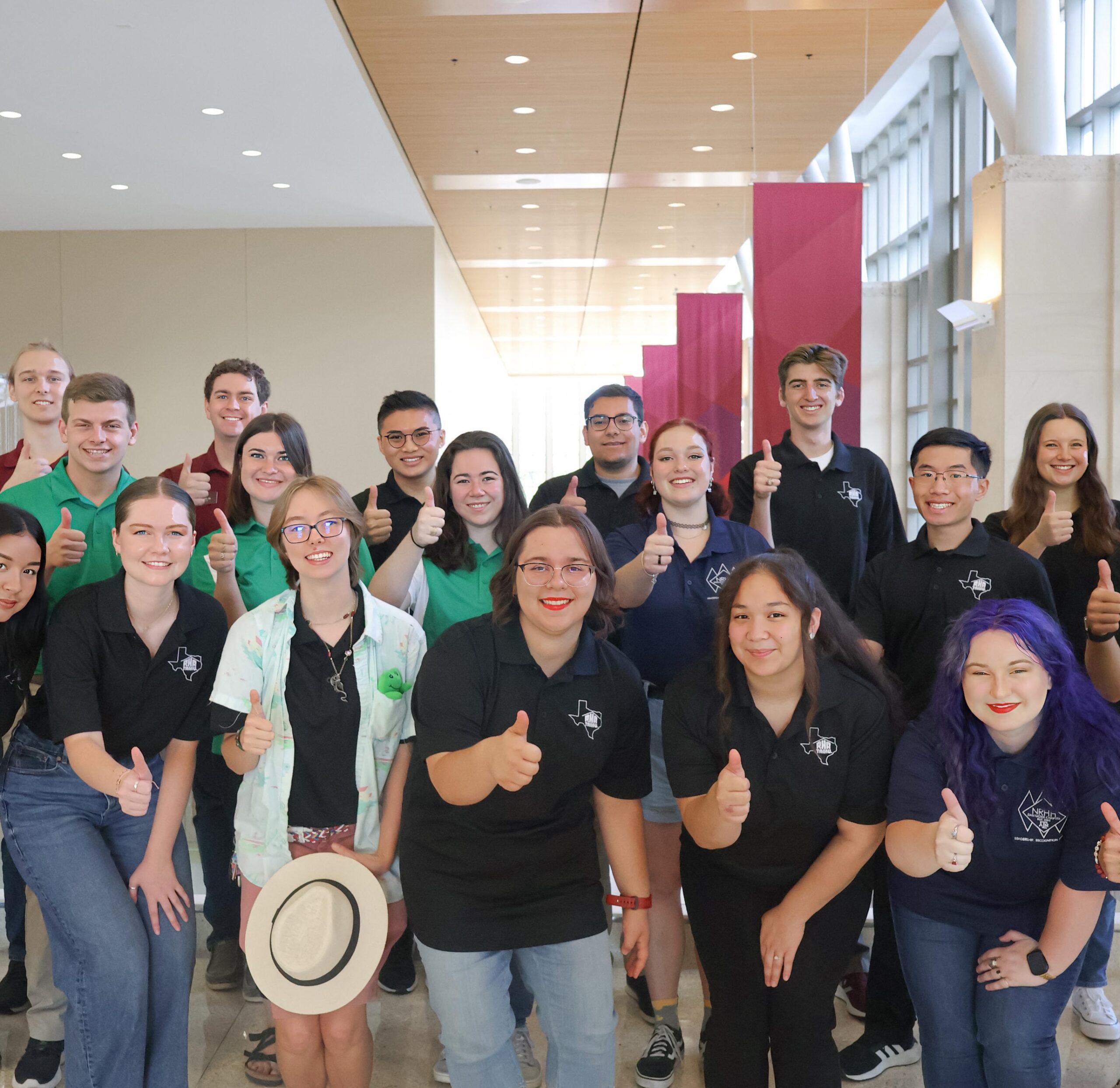 Student leader speaking at an event